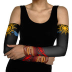 Didgeridoo Arm Sleeves Australian Aboriginal Sun Motif Indigenous Art