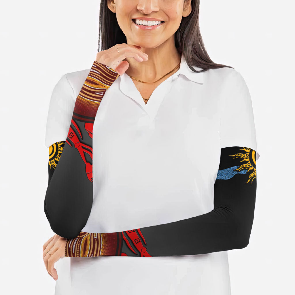 Didgeridoo Arm Sleeves Australian Aboriginal Sun Motif Indigenous Art