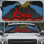 Didgeridoo Auto Sun Shade Australian Aboriginal Sun Motif Indigenous Art