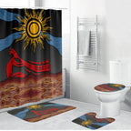 Didgeridoo Bathroom Set Australian Aboriginal Sun Motif Indigenous Art