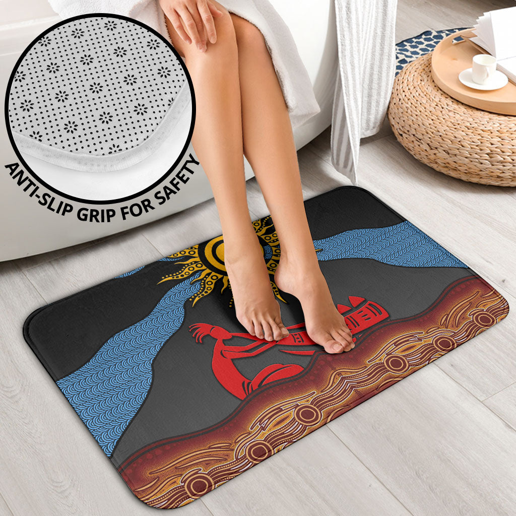 Didgeridoo Bathroom Set Australian Aboriginal Sun Motif Indigenous Art