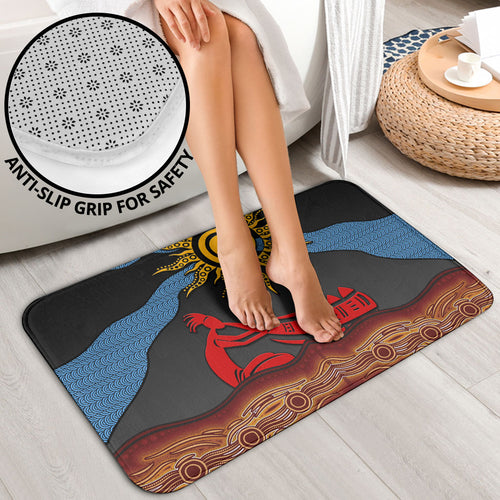 Didgeridoo Bathroom Set Australian Aboriginal Sun Motif Indigenous Art