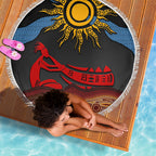 Didgeridoo Beach Blanket Australian Aboriginal Sun Motif Indigenous Art