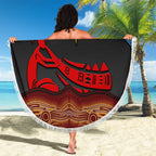 Didgeridoo Beach Blanket Australian Aboriginal Sun Motif Indigenous Art