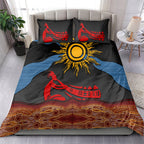 Didgeridoo Bedding Set Australian Aboriginal Sun Motif Indigenous Art