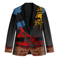Didgeridoo Blazer Australian Aboriginal Sun Motif Indigenous Art