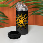 Didgeridoo 4 in 1 Can Cooler Tumbler Australian Aboriginal Sun Motif Indigenous Art