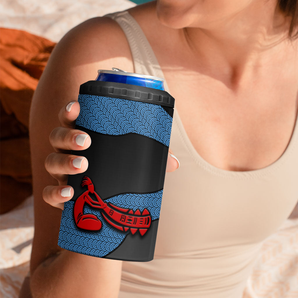 Didgeridoo 4 in 1 Can Cooler Tumbler Australian Aboriginal Sun Motif Indigenous Art