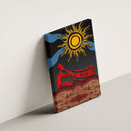 Didgeridoo Canvas Wall Art Australian Aboriginal Sun Motif Indigenous Art