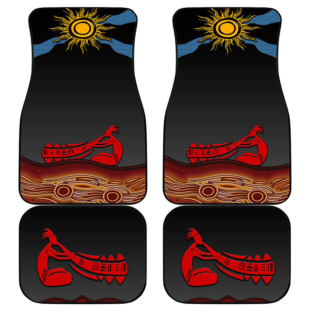 Didgeridoo Car Mats Australian Aboriginal Sun Motif Indigenous Art