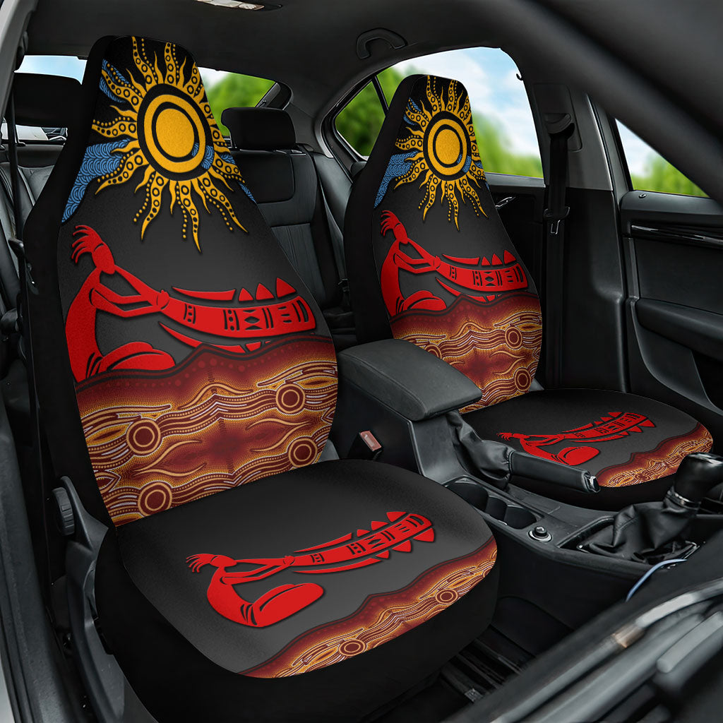 Didgeridoo Car Seat Cover Australian Aboriginal Sun Motif Indigenous Art
