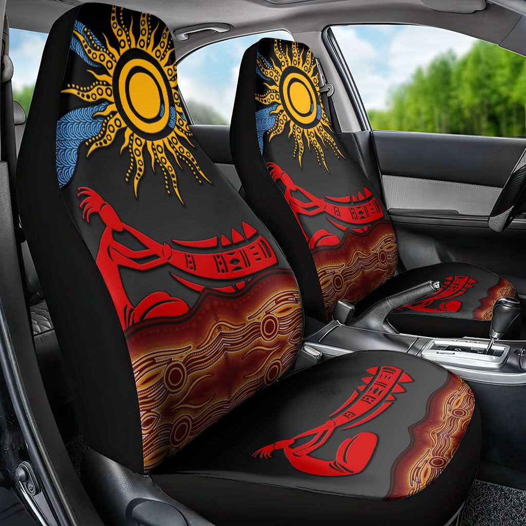 Didgeridoo Car Seat Cover Australian Aboriginal Sun Motif Indigenous Art