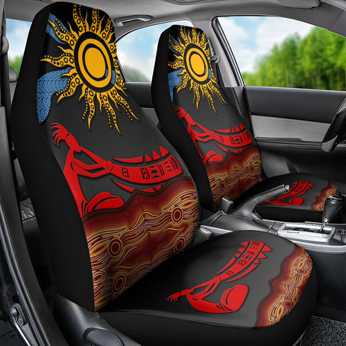 Didgeridoo Car Seat Cover Australian Aboriginal Sun Motif Indigenous Art