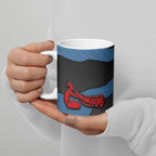 Didgeridoo Ceramic Mug Australian Aboriginal Sun Motif Indigenous Art