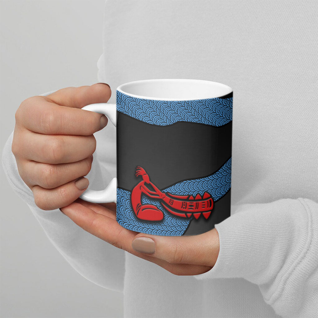Didgeridoo Ceramic Mug Australian Aboriginal Sun Motif Indigenous Art