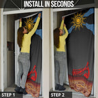 Didgeridoo Door Cover Australian Aboriginal Sun Motif Indigenous Art