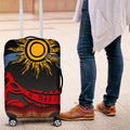 Didgeridoo Luggage Cover Australian Aboriginal Sun Motif Indigenous Art