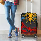 Didgeridoo Luggage Cover Australian Aboriginal Sun Motif Indigenous Art