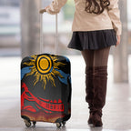 Didgeridoo Luggage Cover Australian Aboriginal Sun Motif Indigenous Art