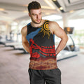 Didgeridoo Men Tank Top Australian Aboriginal Sun Motif Indigenous Art