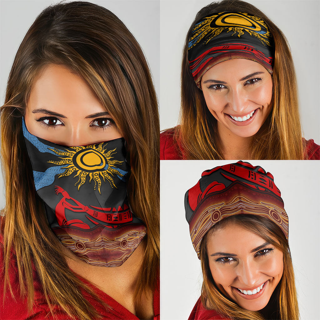 Didgeridoo Neck Gaiter Australian Aboriginal Sun Motif Indigenous Art