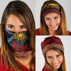 Didgeridoo Neck Gaiter Australian Aboriginal Sun Motif Indigenous Art
