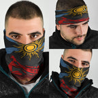 Didgeridoo Neck Gaiter Australian Aboriginal Sun Motif Indigenous Art