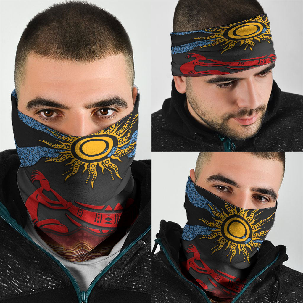 Didgeridoo Neck Gaiter Australian Aboriginal Sun Motif Indigenous Art