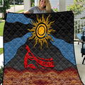 Didgeridoo Quilt Australian Aboriginal Sun Motif Indigenous Art