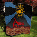 Didgeridoo Quilt Australian Aboriginal Sun Motif Indigenous Art