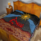 Didgeridoo Quilt Australian Aboriginal Sun Motif Indigenous Art