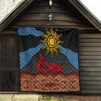 Didgeridoo Quilt Australian Aboriginal Sun Motif Indigenous Art