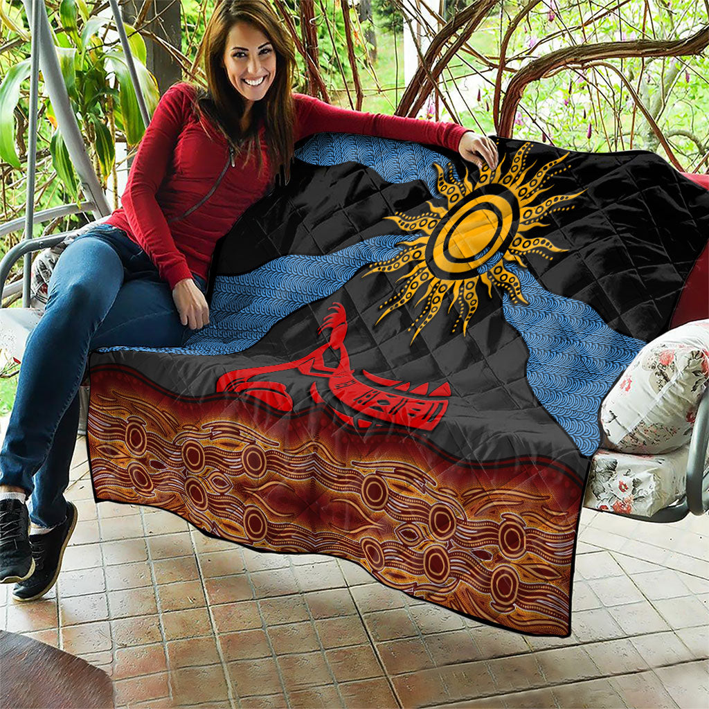 Didgeridoo Quilt Australian Aboriginal Sun Motif Indigenous Art