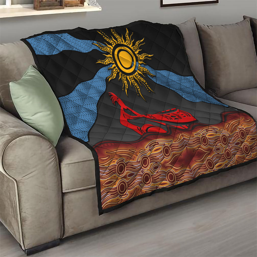 Didgeridoo Quilt Australian Aboriginal Sun Motif Indigenous Art