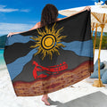 Didgeridoo Sarong Australian Aboriginal Sun Motif Indigenous Art