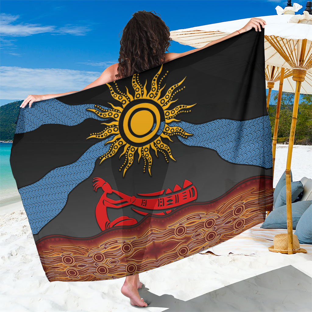 Didgeridoo Sarong Australian Aboriginal Sun Motif Indigenous Art