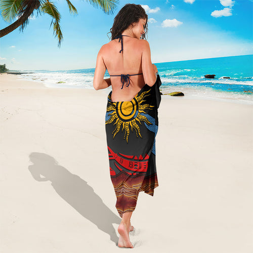 Didgeridoo Sarong Australian Aboriginal Sun Motif Indigenous Art