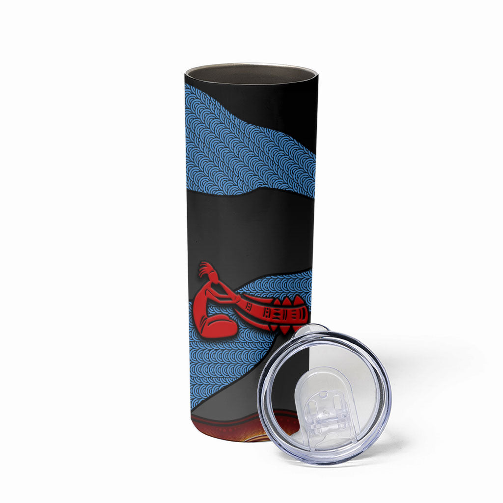 Didgeridoo Skinny Tumbler Australian Aboriginal Sun Motif Indigenous Art