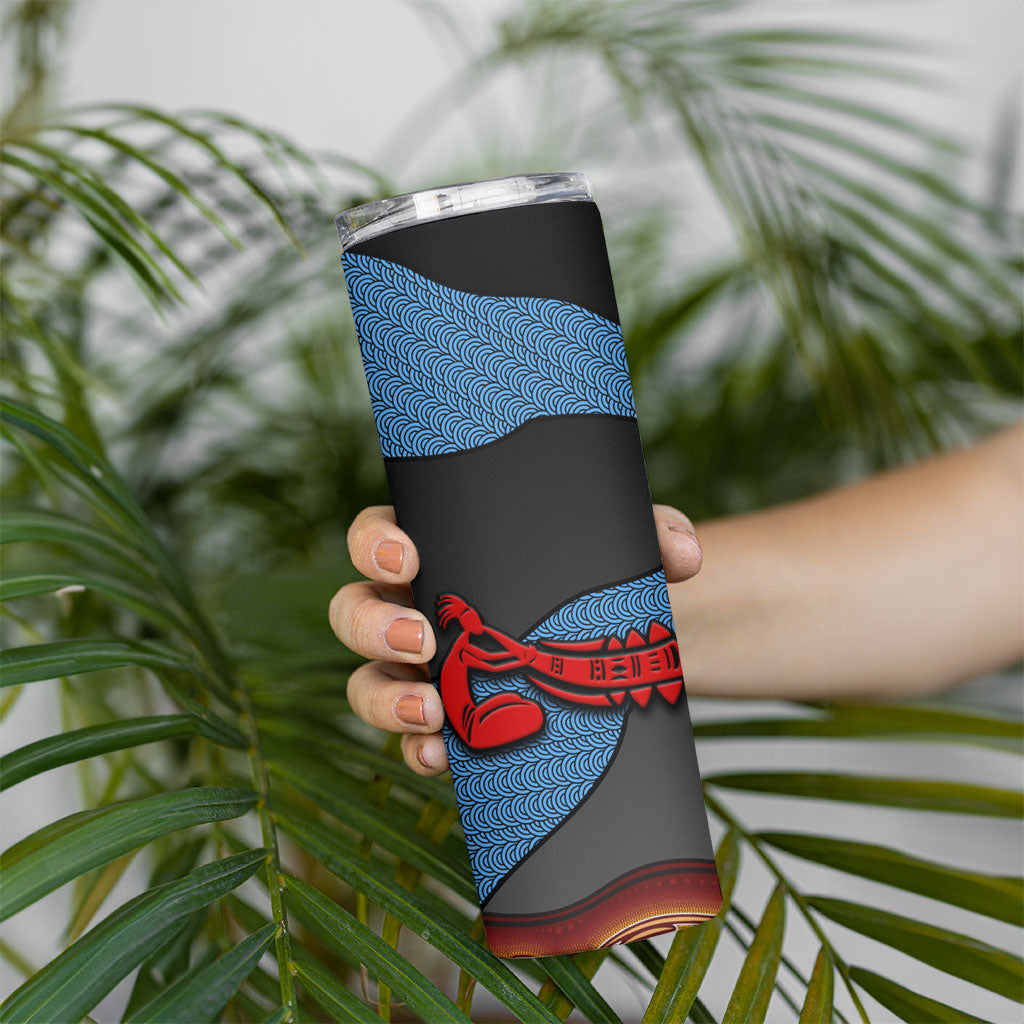 Didgeridoo Skinny Tumbler Australian Aboriginal Sun Motif Indigenous Art