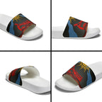 Didgeridoo Slide Sandals Australian Aboriginal Sun Motif Indigenous Art