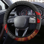 Didgeridoo Steering Wheel Cover Australian Aboriginal Sun Motif Indigenous Art
