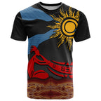 Didgeridoo T Shirt Australian Aboriginal Sun Motif Indigenous Art