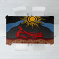 Didgeridoo Tablecloth Australian Aboriginal Sun Motif Indigenous Art