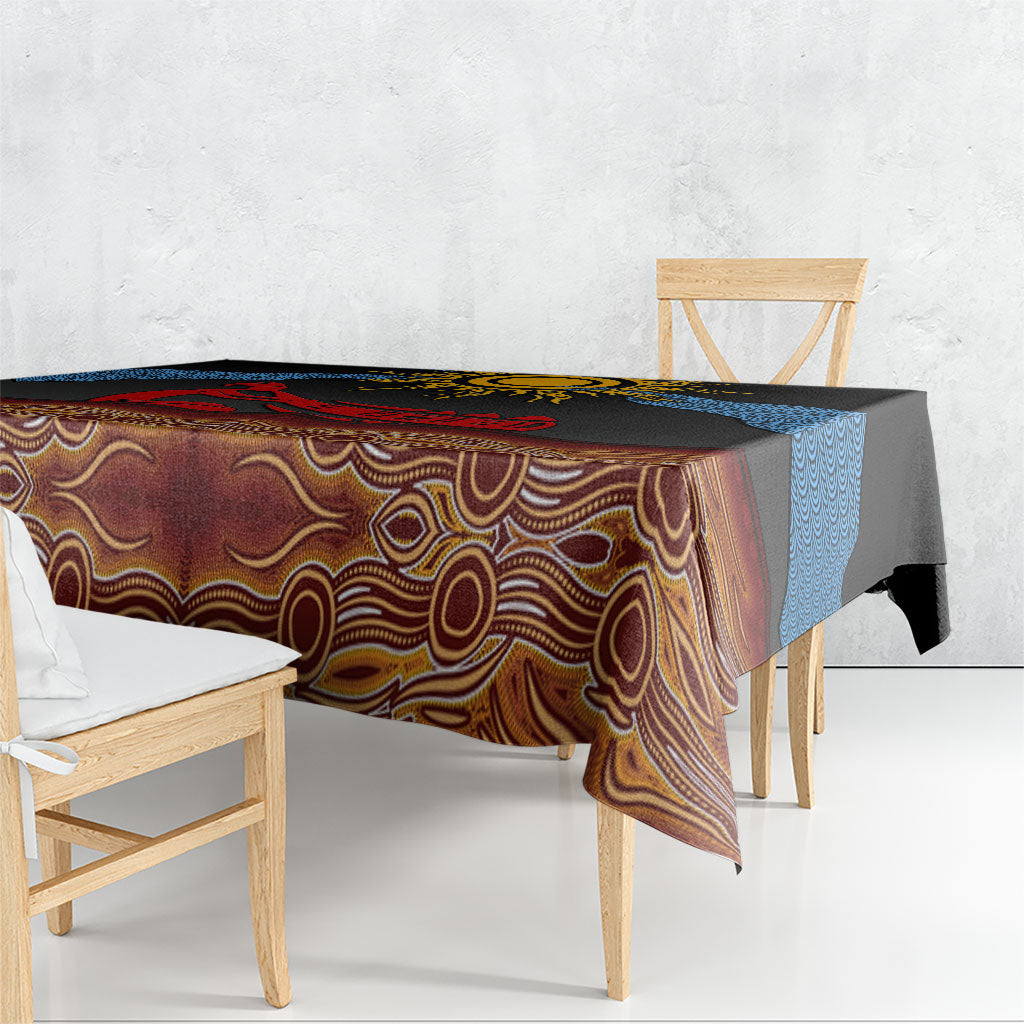 Didgeridoo Tablecloth Australian Aboriginal Sun Motif Indigenous Art