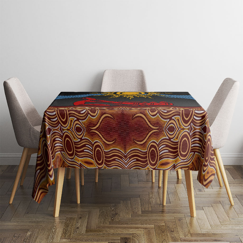 Didgeridoo Tablecloth Australian Aboriginal Sun Motif Indigenous Art