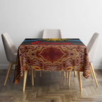 Didgeridoo Tablecloth Australian Aboriginal Sun Motif Indigenous Art