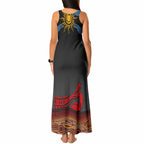Didgeridoo Tank Maxi Dress Australian Aboriginal Sun Motif Indigenous Art