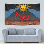 Didgeridoo Tapestry Australian Aboriginal Sun Motif Indigenous Art