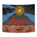 Didgeridoo Tapestry Australian Aboriginal Sun Motif Indigenous Art