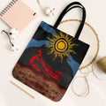Didgeridoo Tote Bag Australian Aboriginal Sun Motif Indigenous Art